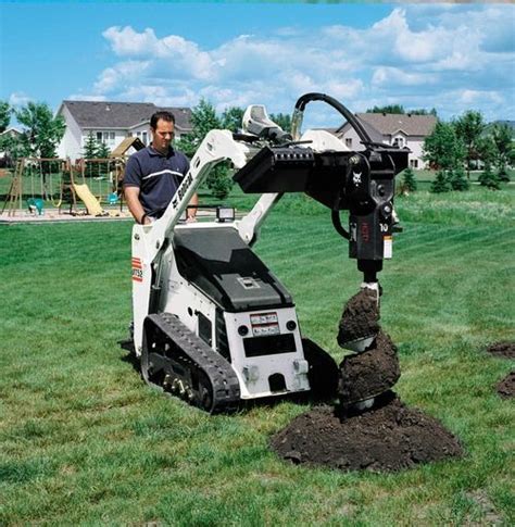 rent skid steer post hole digger|bobcat post hole digger rental.